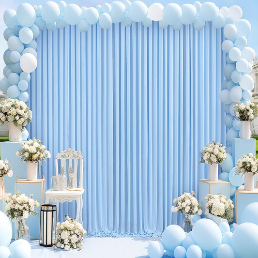 Baby Blue Linen Backdrop Panels | Rent in Detroit Area