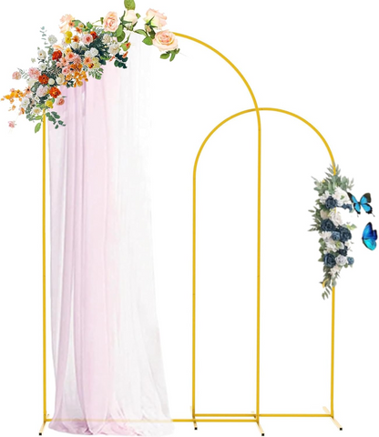 Gold Metal Double Arch Backdrop Stand